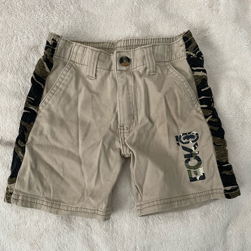 Ecko Unltd Tan Camouflage Lining And Wording Boys Shorts